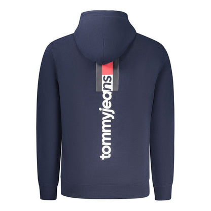 Hooded Sweatshirt Hoodie by Tommy Hilfiger for men in cotton blue & print showcases a city-ready silhouette, artfully detailed with a signature and for a city-ready finish.