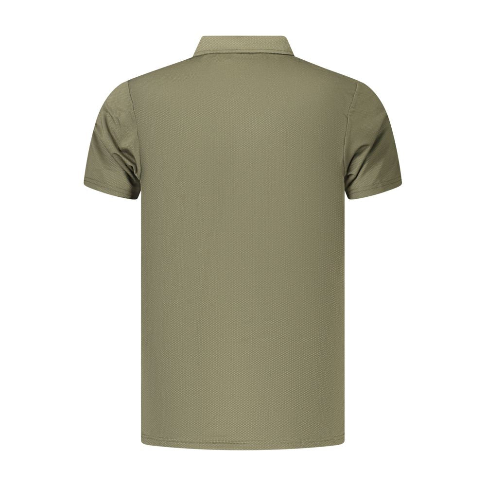 Polo Shirt by Lotto for men in polyester green & print presents a sleek silhouette, featuring a refined and for a sleek finish.