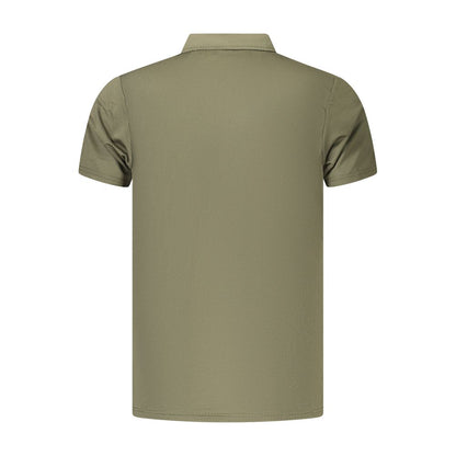 Polo Shirt by Lotto for men in polyester green & print presents a sleek silhouette, featuring a refined and for a sleek finish.