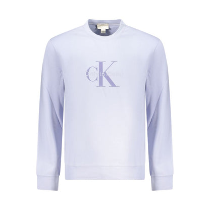 Sweatshirt by Calvin Klein for men in cotton purple & print features an magnificent silhouette, showcasing a sophisticated crew neckline and detail for a truly magnificent finish.