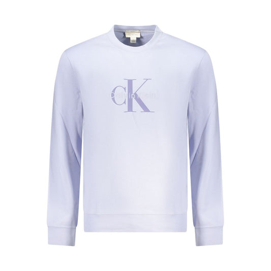 Sweatshirt by Calvin Klein for men in cotton purple & print features an magnificent silhouette, showcasing a sophisticated crew neckline and detail for a truly magnificent finish.