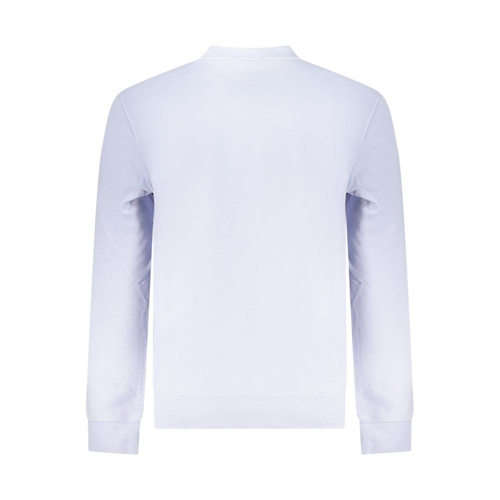 Sweatshirt by Calvin Klein for men in cotton purple & print showcases a slouchy chic silhouette, artfully detailed with a slouchy chic crew neckline and for a slouchy chic finish.