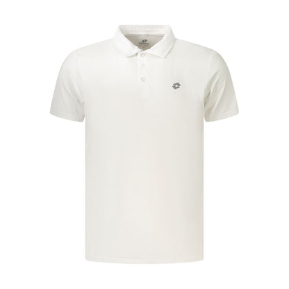 Polo Shirt by Lotto for men in polyester white & print presents a crisp silhouette, artfully detailed with a crisp and crisp .