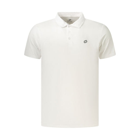 Polo Shirt by Lotto for men in polyester white & print presents a crisp silhouette, artfully detailed with a crisp and crisp .