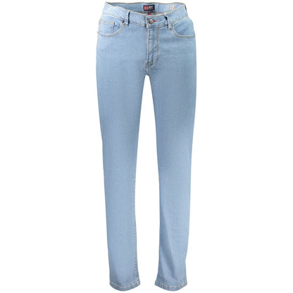 Jeans by Norway 1963 for men in denim cotton blue features an refined tailoring silhouette, showcasing a premium regular-fit with a and long cut for a refined tailoring look.