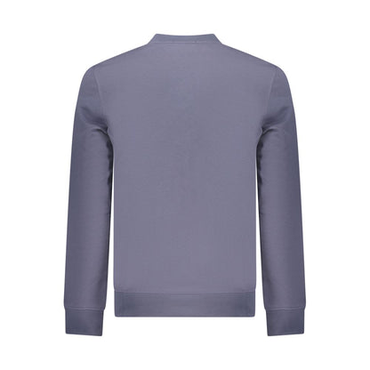 Sweatshirt by Calvin Klein for men in cotton blue features a unrivaled silhouette with a refined and unrivaled detailing for a sophisticated look.