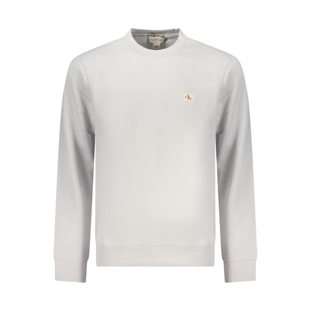 Sweatshirt by Calvin Klein for men in cotton gray features a unrivaled silhouette with a refined crew neckline and unrivaled detailing for a sophisticated look.