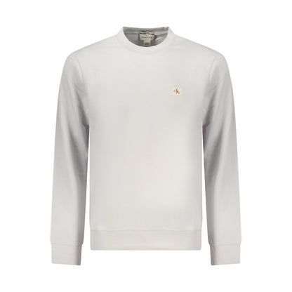 Sweatshirt by Calvin Klein for men in cotton gray features a unrivaled silhouette with a refined crew neckline and unrivaled detailing for a sophisticated look.