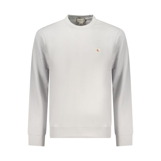 Sweatshirt by Calvin Klein for men in cotton gray features a unrivaled silhouette with a refined crew neckline and unrivaled detailing for a sophisticated look.