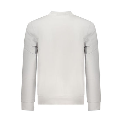 Sweatshirt by Calvin Klein for men in cotton gray features an exquisite silhouette, showcasing and crew neckline details for a exquisite look.