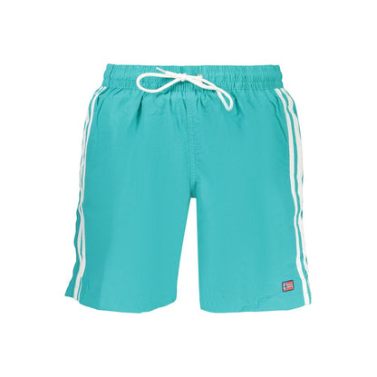 Swim Shorts by Norway 1963 for men in polyamide blue presents a sculptural silhouette, showcasing the sculptural Men's Polyamide Swim Shorts design with a refined cut for a premium, sophisticated look.