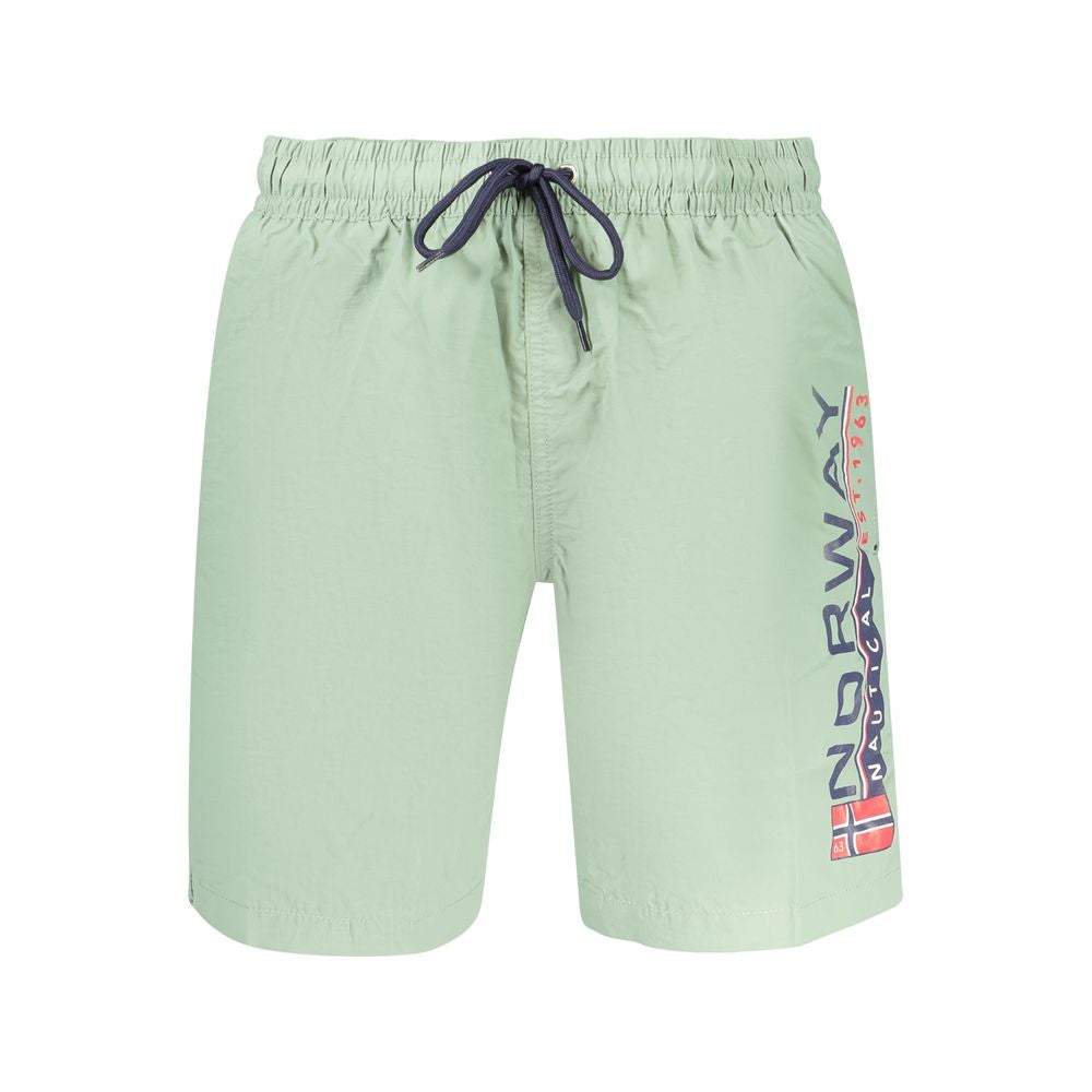 Swim Shorts by Norway 1963 for men in polyamide green & print features an glamourous silhouette from the Men's Polyamide Swim Shorts collection, highlighting a refined fit and glamourous cut for a premium poolside look.