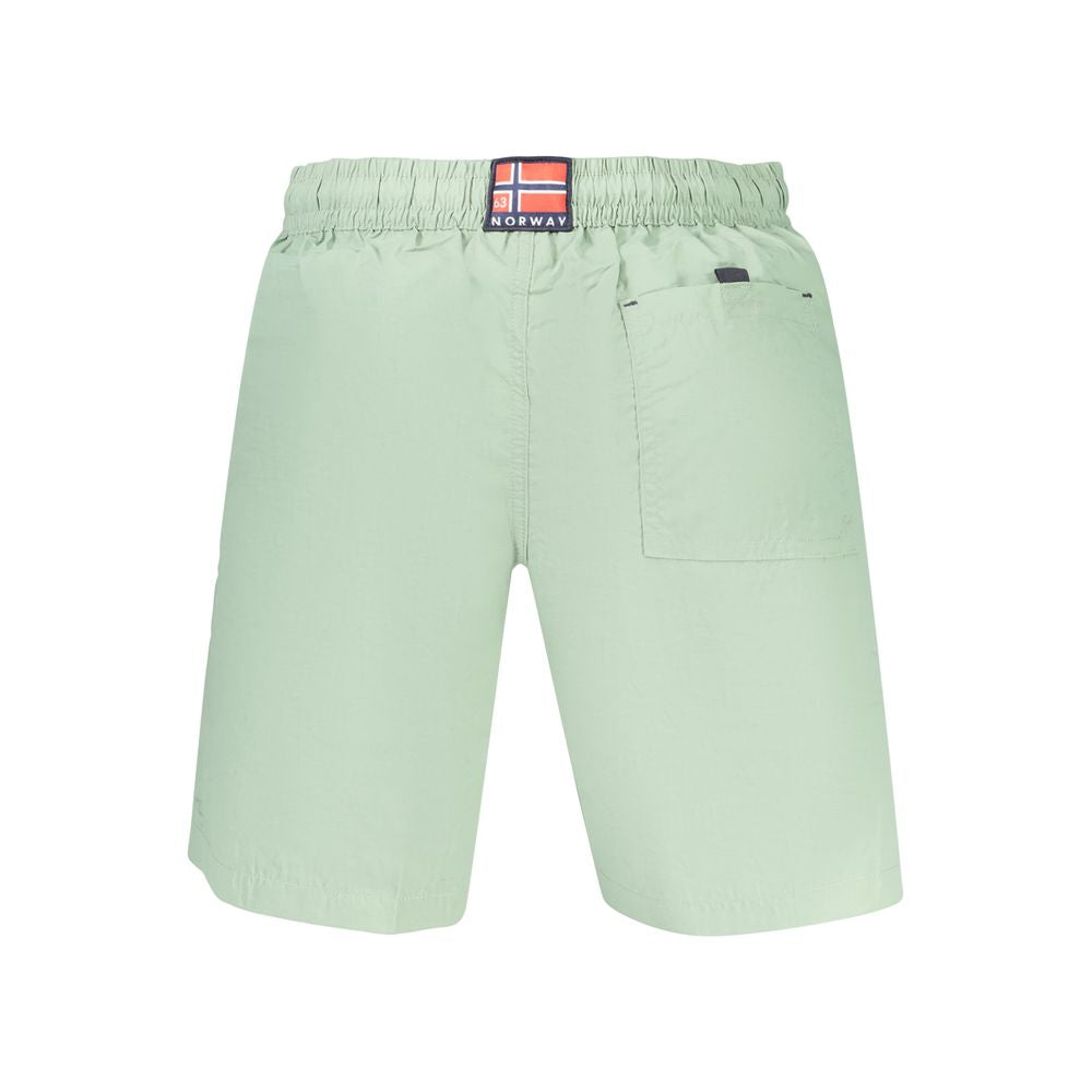 Swim Shorts by Norway 1963 for men in polyamide and green & print showcases a sinuous silhouette, expertly cut for a sinuous fit as part of the Men's Polyamide Swim Shorts collection.
