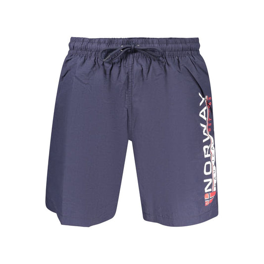 Swim Shorts by Norway 1963 for men in polyamide blue & print features an dramatic silhouette that defines the luxurious aesthetic and refined cut of the Men's Polyamide Swim Shorts.