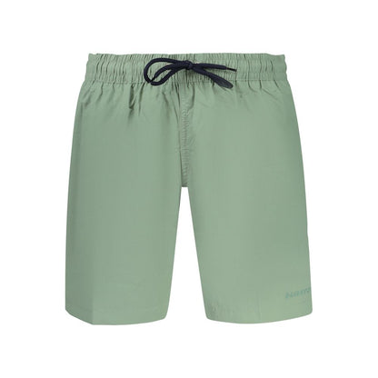 Swim Shorts by Lotto for men in polyamide green & print presents a beach chic silhouette from the Waves Men's Polyamide Swim Shorts collection, showcasing a beach chic cut for a refined poolside look.