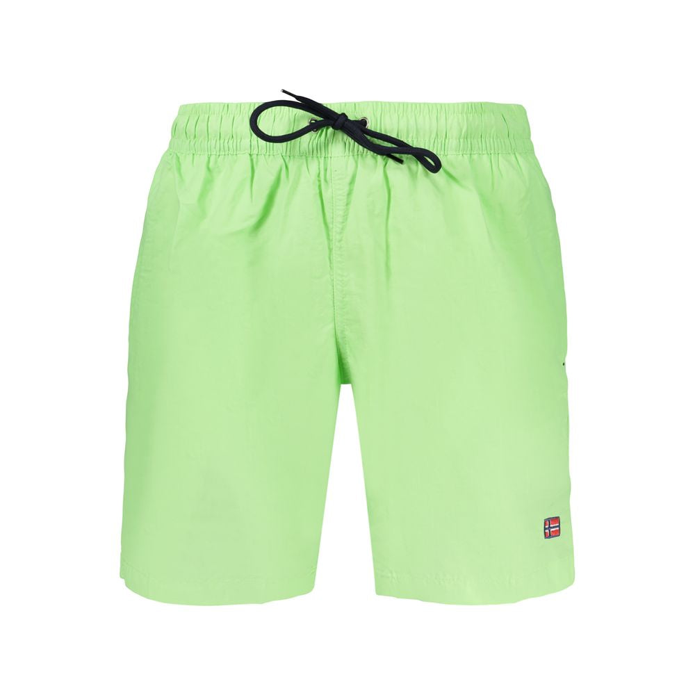 Swim Shorts by Norway 1963 for men in polyamide green presents a beach chic silhouette from the Men's Polyamide Swim Shorts collection, showcasing a beach chic cut for a refined poolside look.