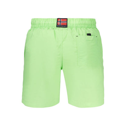 Swim Shorts by Norway 1963 for men in polyamide green presents a sculptural silhouette, showcasing the sculptural Men's Polyamide Swim Shorts design with a refined cut for a premium, sophisticated look.