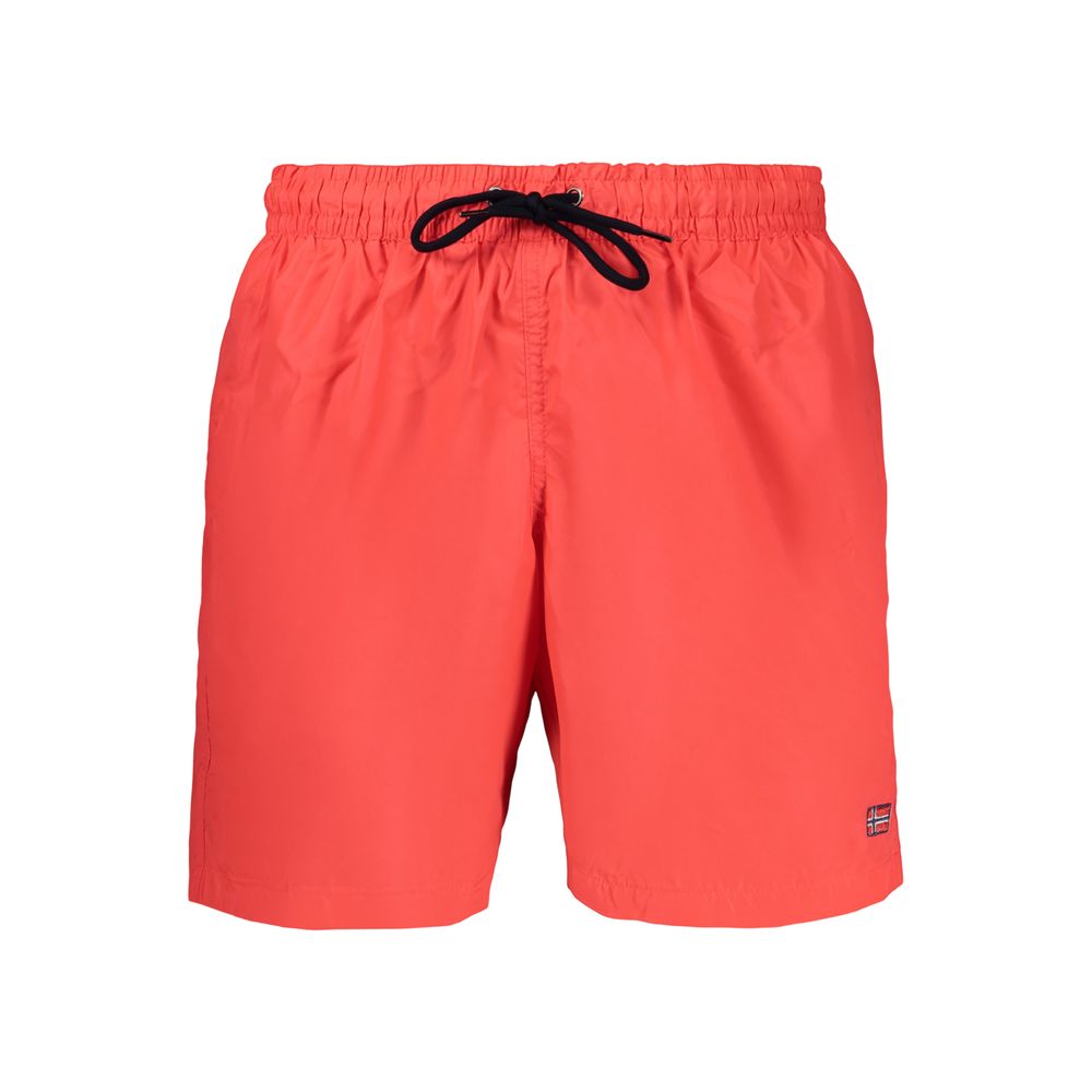 Swim Shorts by Norway 1963 for men in polyamide red presents a sculptural silhouette, showcasing the sculptural Men's Polyamide Swim Shorts design with a refined cut for a premium, sophisticated look.