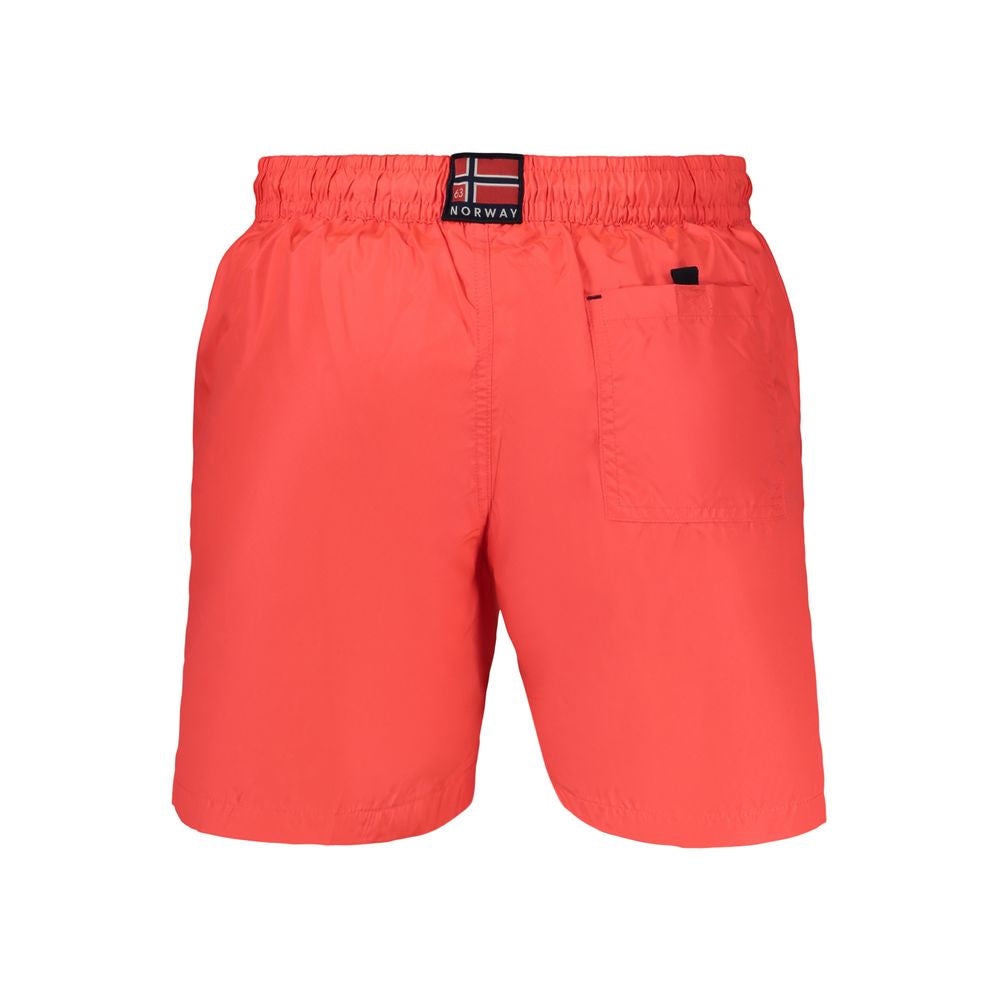 Swim Shorts by Norway 1963 for men in polyamide red features an dramatic silhouette that defines the luxurious aesthetic and refined cut of the Men's Polyamide Swim Shorts.