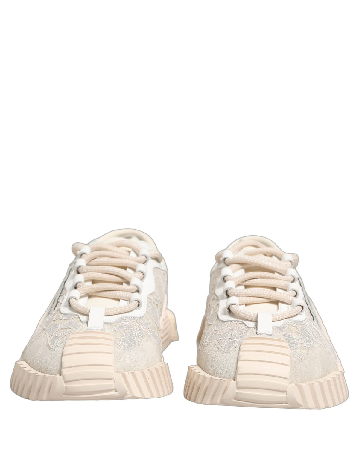 Dolce & Gabbana Women's Low Top PVC Polyurethane Goat Leather & Cotton Sneakers - White