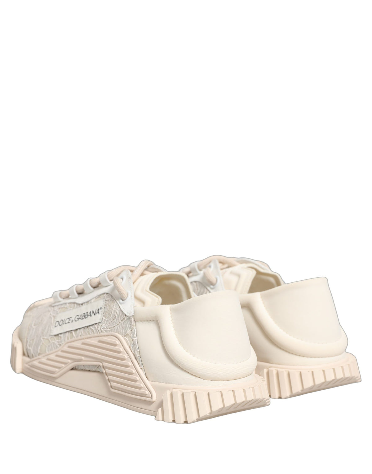 Dolce & Gabbana Women's Low Top PVC Polyurethane Goat Leather & Cotton Sneakers - White