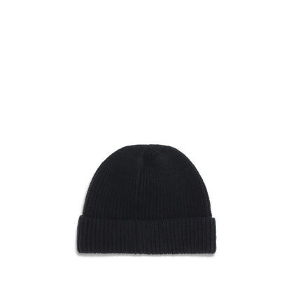 Beanie Hat by Prada for men in nylon wool & capra leather black features a refined luxury silhouette, artfully capturing the essence of the refined luxury Nylon Wool & Capra Leather Beanie Hat design for a sophisticated, premium look.
