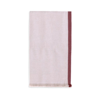 Scarf by Brunello Cucinelli for men in cashmere beige, patterned & signature showcases a eye catching silhouette, artfully capturing the essence of the eye catching Cashmere Frayed-Edge Scarf design for a sophisticated look.