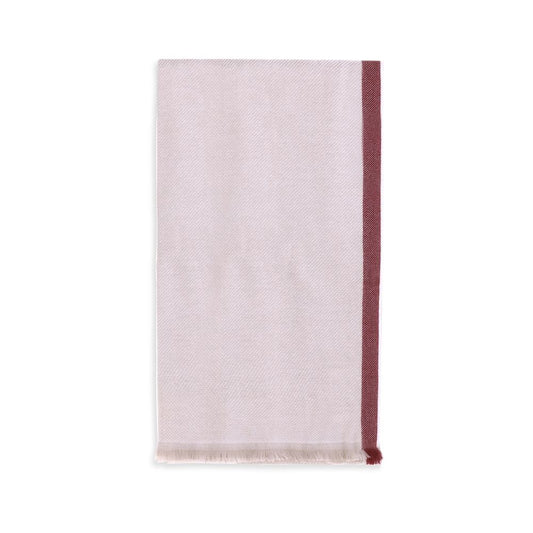 Scarf by Brunello Cucinelli for men in cashmere beige, patterned & signature showcases a eye catching silhouette, artfully capturing the essence of the eye catching Cashmere Frayed-Edge Scarf design for a sophisticated look.