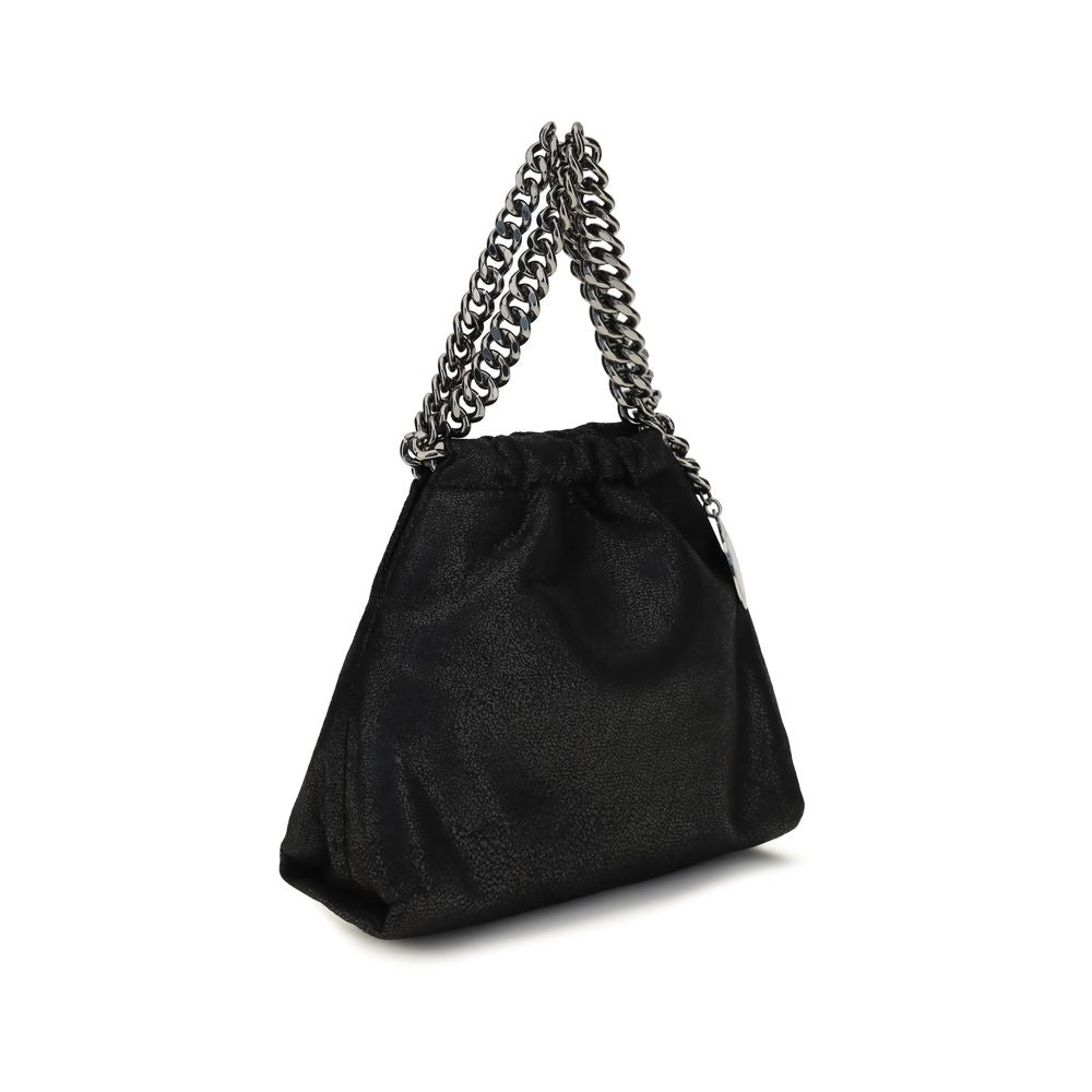 Mini Shoulder Bag by Stella McCartney for women in polyester black & signature presents a versatile silhouette, showcasing a secure snap & magnetic and versatile with versatile shoulder-strap & handle for a sophisticated look.