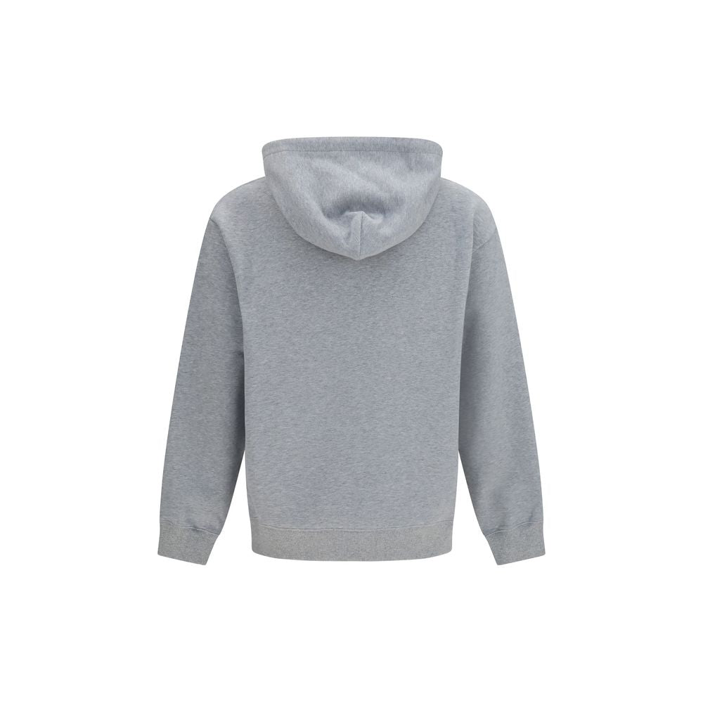 Sweatshirt Hoodie by Valentino Garavani for men in cotton gray & signature features an dramatic silhouette, showcasing a sophisticated hooded neckline and dramatic for a refined, modern aesthetic.