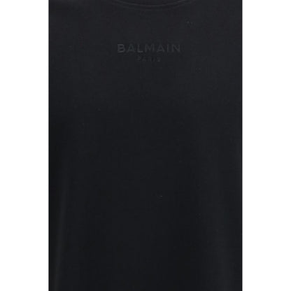 T-Shirt by Balmain for men in cotton black features an edgy silhouette, meticulously detailed with a sophisticated and for a truly edgy finish.