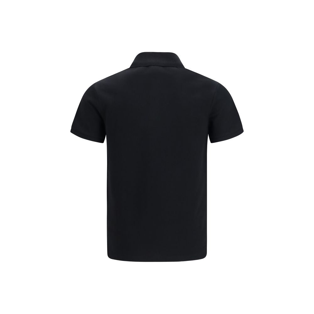 Polo Shirt by Balmain for men in cotton black & signature presents a distinguished silhouette, showcasing a sophisticated and distinguished for a truly distinguished finish.