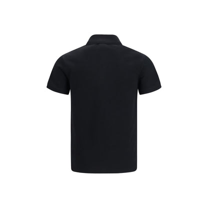 Polo Shirt by Balmain for men in cotton black & signature presents a distinguished silhouette, showcasing a sophisticated and distinguished for a truly distinguished finish.