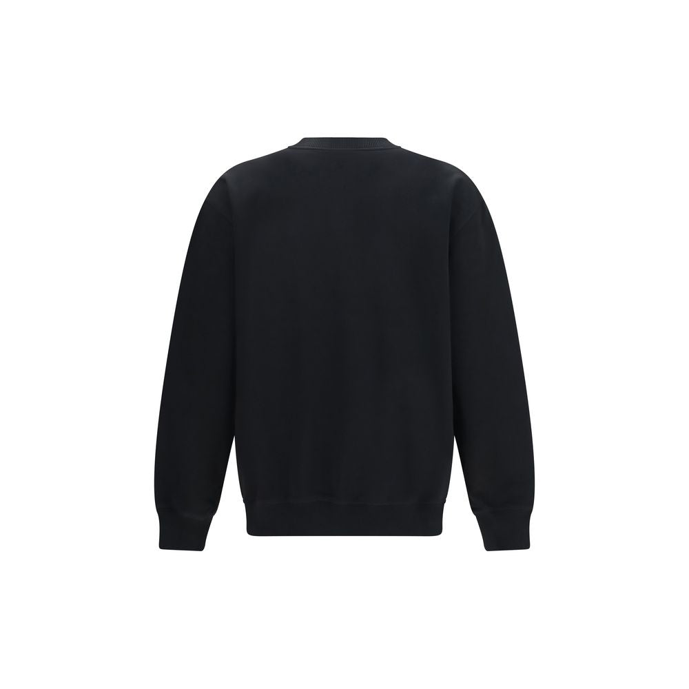 Sweatshirt by Balmain for men in cotton black presents a smart casual silhouette, featuring a smart casual crew neckline and for a sophisticated look.