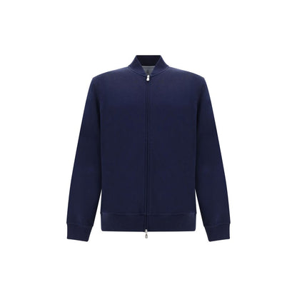 Sweatshirt by Brunello Cucinelli for men in cotton blue features an enviable silhouette, showcasing a premium and refined for a truly enviable finish.