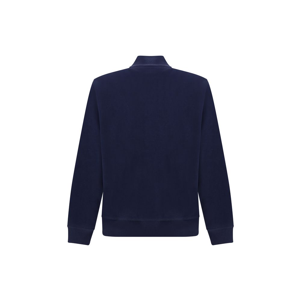 Sweatshirt by Brunello Cucinelli for men in cotton blue presents a smart casual silhouette, featuring a smart casual and for a sophisticated look.