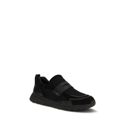 Athletic Sneakers by Prada for men in bos taurus calf leather black features an timeless silhouette from the Men's Athletic Bos Taurus Calf Leather Sneakers collection, showcasing a timeless athletic style for a timeless look.