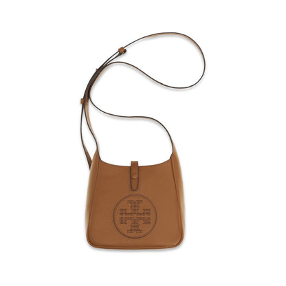Crossbody Shoulder Bag by Tory Burch for women in bos taurus calf nappa & pebbled leather brown showcases a enviable silhouette, artfully detailed with a secure snap, organized internal-pockets, and versatile crossbody-strap & adjustable-strap for a enviable look.