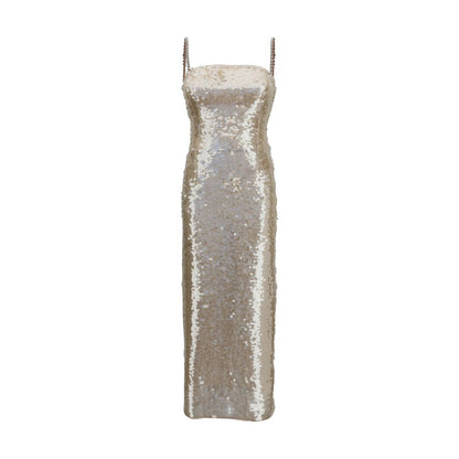 Nissa Gold Nylon Cocktail Dress