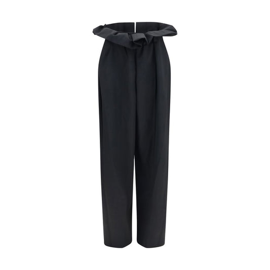 Khaite Black Wool Oves Aries Casual Pants