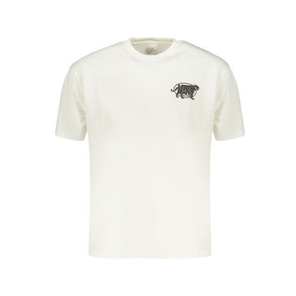 T-Shirt by Vans for men in cotton white & print features a plush silhouette, showcasing a sophisticated crew neckline and for a truly plush finish.