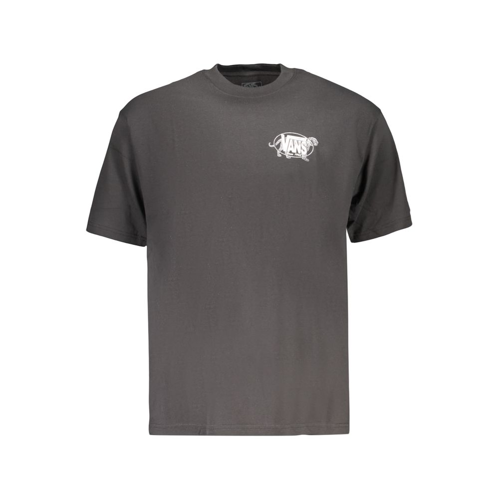 T-Shirt by Vans for men in cotton black showcases a unassuming silhouette, artfully detailed with a refined crew neckline and unassuming for a sophisticated, contemporary look.