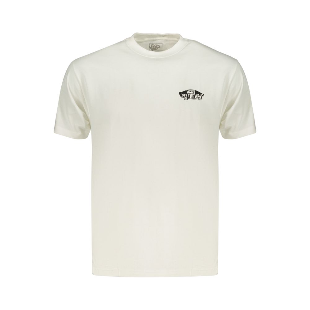 T-Shirt by Vans for men in cotton white & print features an on trend silhouette, perfectly showcasing a on trend and crew neckline for an elevated aesthetic.