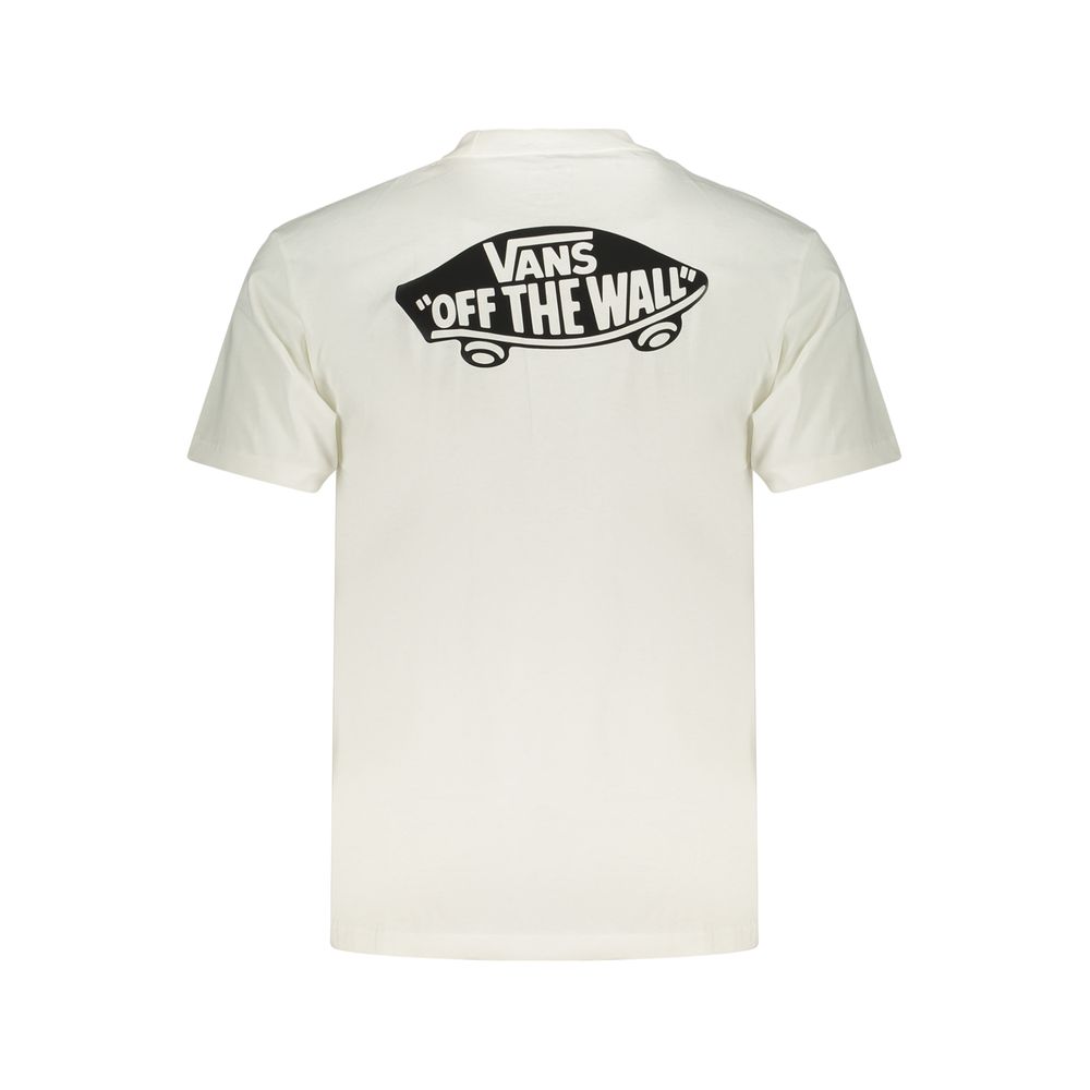 T-Shirt by Vans for men in cotton white & print showcases a dramatic silhouette, elegantly detailed with a dramatic crew neckline and for a truly dramatic finish.