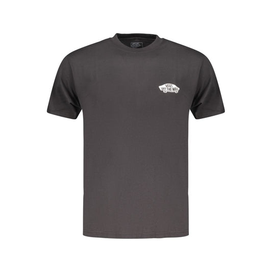 T-Shirt by Vans for men in cotton black & print showcases a chic silhouette, artfully detailed with a chic crew neckline and for a chic finish.