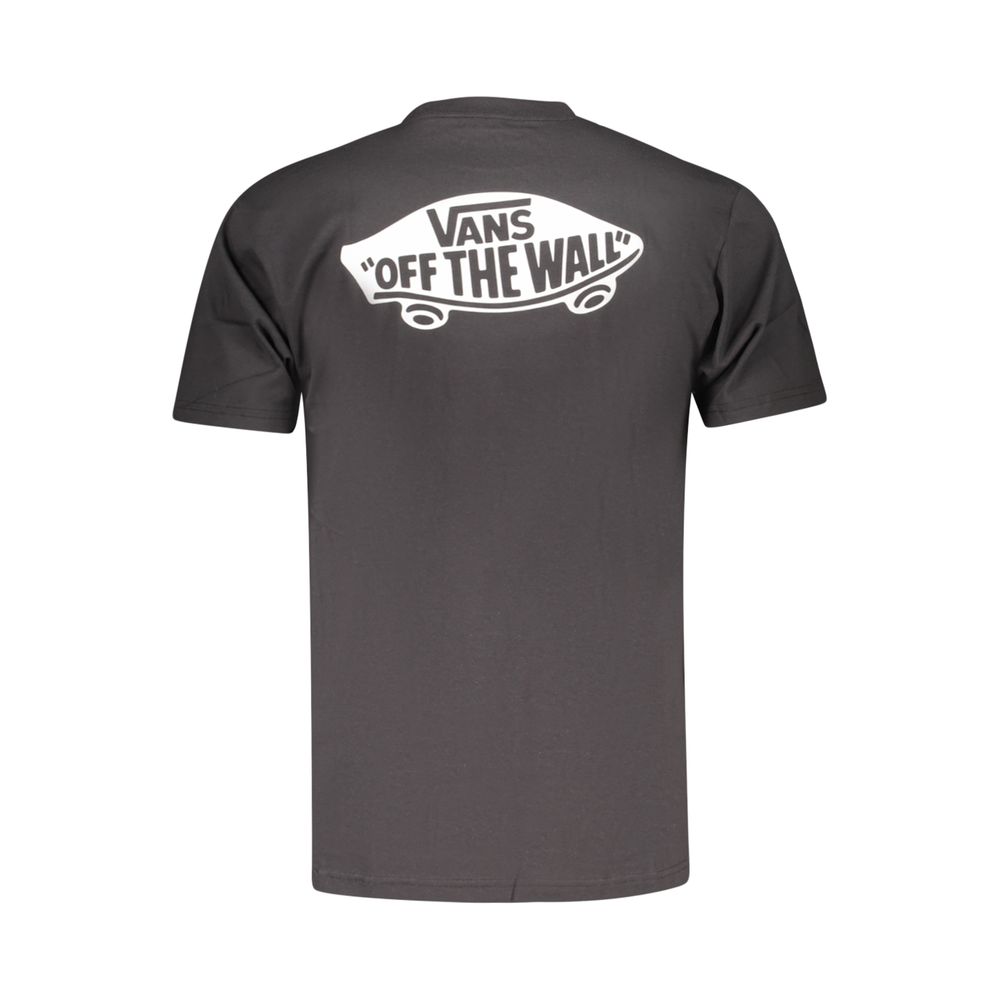 T-Shirt by Vans for men in cotton black & print showcases a dramatic silhouette, elegantly detailed with a dramatic crew neckline and for a truly dramatic finish.