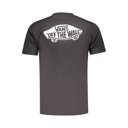 T-Shirt by Vans for men in cotton black & print showcases a dramatic silhouette, elegantly detailed with a dramatic crew neckline and for a truly dramatic finish.