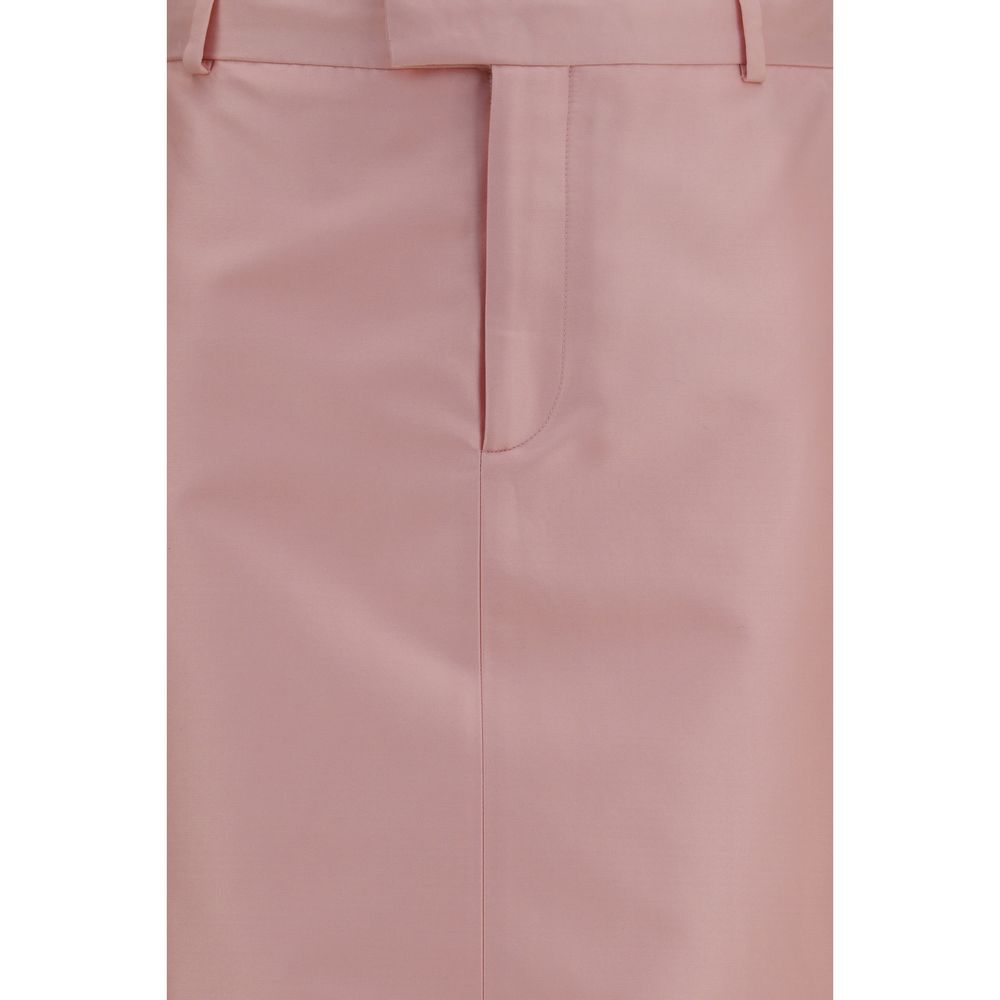 Skirt by Gucci for women in silk multicolor & pink showcases a dramatic silhouette, artfully capturing the essence of the Women's Silk Mini Skirt in a dramatic mini cut for a refined look.
