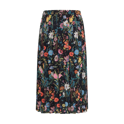 Skirt by Gucci for women in silk multicolor & print features a sublime silhouette, showcasing the sublime design of the Women's Pleated Silk Midi Skirt in a sophisticated midi.