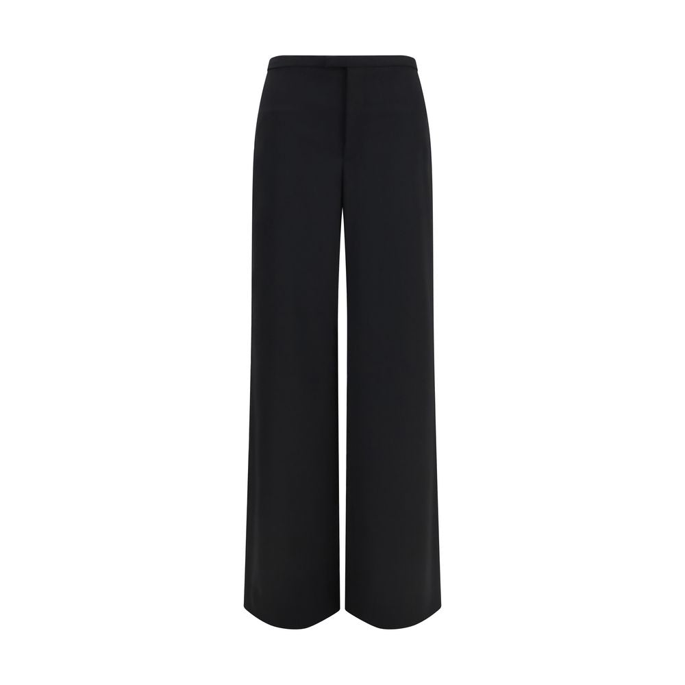 Casual Pants by Gucci for women in merino wool black features an sartorial relaxed-fit & oversized and long with a cut for a sartorial finish.